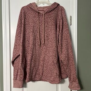 Tek Gear Mauve Leopard Print Hoodie